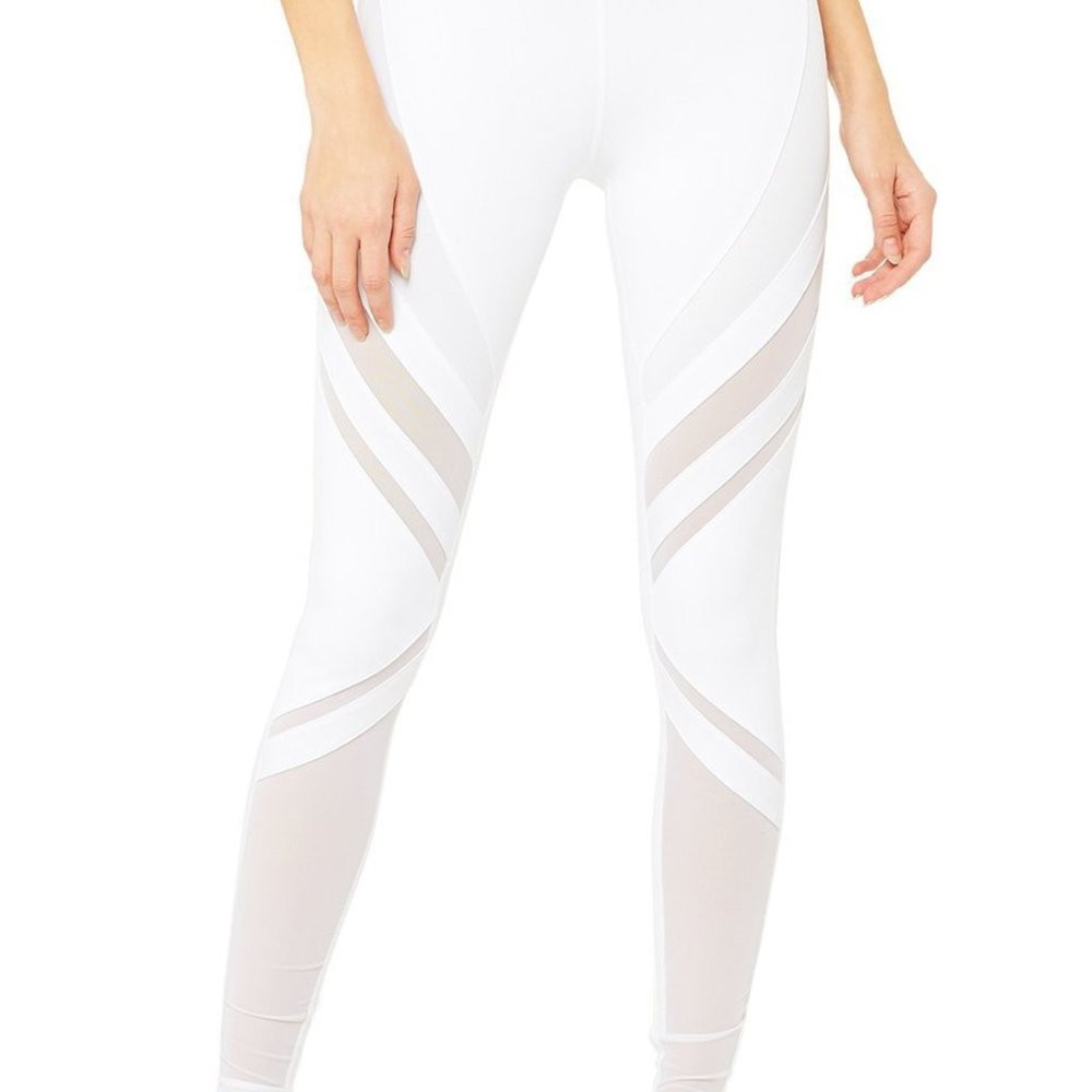 ALO YOGA EPIC WHITE MESH LEGGINGS - Picture 3 of 6